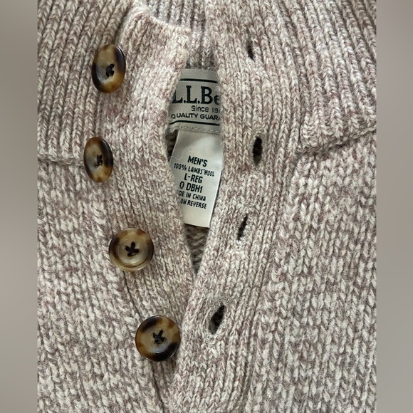 L.L. Bean Henley Lambswool Men’s Sweater Large. Vintage. Like new! - Picture 2 of 4